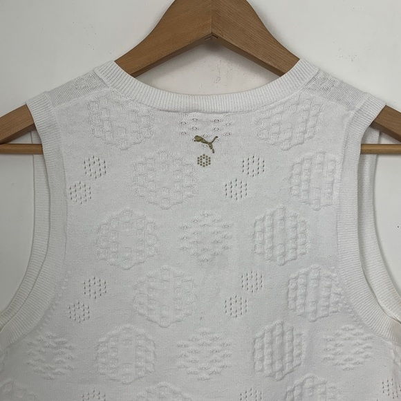Puma White Knit Sweater Vest - Picture 8 of 11